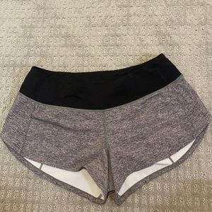 Grey Lululemon Speed Up shorts